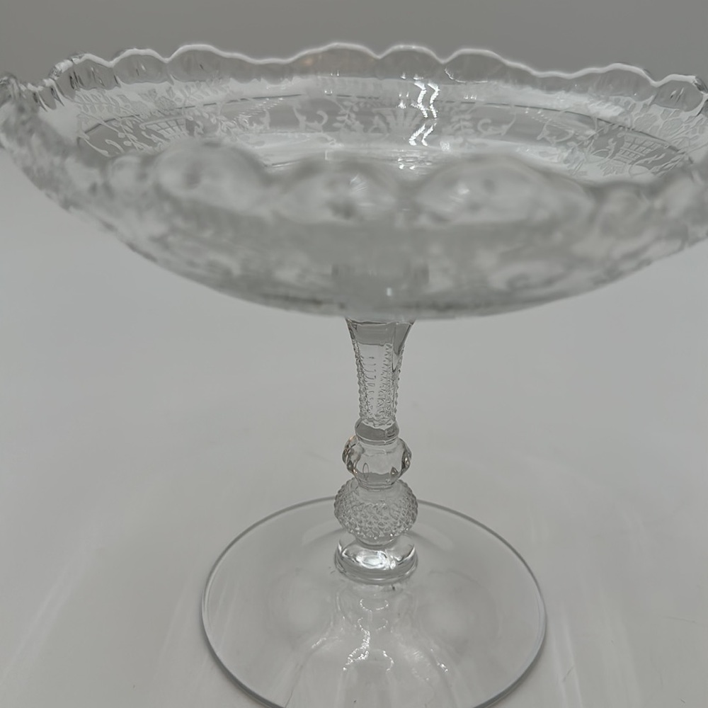 Cambridge ROSE POINT CLEAR Round Compote - Picture 6 of 16